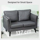 HOMCOM Small Sofa, Loveseat Sofa for Bedroom, Home Office
