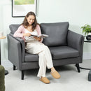HOMCOM Small Sofa, Loveseat Sofa for Bedroom, Home Office