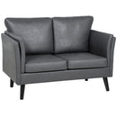 HOMCOM Small Sofa, Loveseat Sofa for Bedroom, Home Office