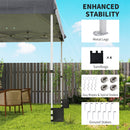 Outsunny 3x3 M Pop Up Gazebo W/ Wheels, One-Touch Party Tent, Dark Grey