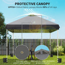 Outsunny 3x3 M Pop Up Gazebo W/ Wheels, One-Touch Party Tent, Dark Grey