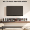 HOMCOM Set Of 2 CD Storage Units With Adjustable Shelves, High Gloss White, Grey And Black