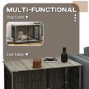 PawHut Dog Crate Furniture End Table w/ Cushion