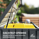 Outsunny 400L Waterproof Metal Outdoor Storage Box with Lock and Keys