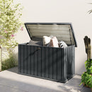 Outsunny 400L Waterproof Metal Outdoor Storage Box with Lock and Keys