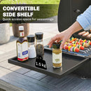 Outsunny 7.5 KW Portable Portable Gas Plancha BBQ Grill With 3 Burner, Black