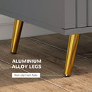 HOMCOM Bedroom Chest Of Drawers, 4-Drawer Dresser With Aluminium Legs