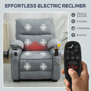 HOMCOM Electric Massage Recliner Armchair With Heat, Power Reclining Chair