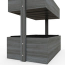 Outsunny Raised Garden Bed Wooden Plant Stand Grey