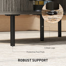 HOMCOM Coffee Table with Storage and Sliding Doors for Living Room