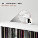 HOMCOM CD Storage Unit DVD Tower Blu-ray Storage Shelf For Living Room