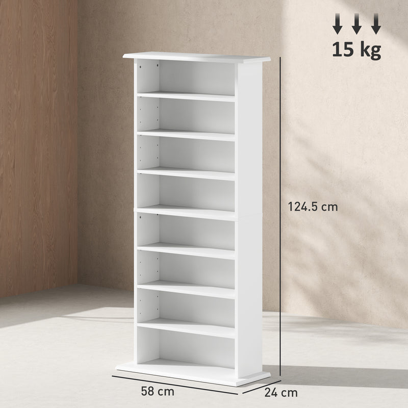 HOMCOM CD Storage Unit DVD Tower Blu-ray Storage Shelf For Living Room