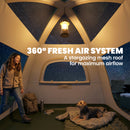 Outsunny 3 Man Inflatable Camping Tent w/ 3000mm Waterproof Rainfly, Beige