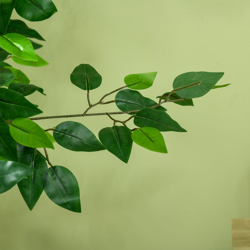 HOMCOM 150cm Artificial Tree Ficus for Indoor Outdoor Home Decor, Fake Tree