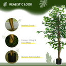 HOMCOM 150cm Artificial Tree Ficus for Indoor Outdoor Home Decor, Fake Tree
