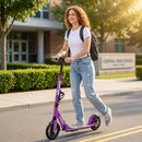 SPORTNOW Foldable Kick Scooter, Adult Scooters with 200mm Big Wheels, Purple