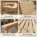 Outsunny Wooden Garden Bench 2 Seater, Patio Bench for Indoor Outdoor