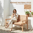 Outsunny Wooden Garden Bench 2 Seater, Patio Bench for Indoor Outdoor