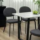 HOMCOM Set of 4 Sherpa Dining Chairs Boucle Kitchen Chairs