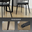 HOMCOM Set of 4 Sherpa Dining Chairs Boucle Kitchen Chairs