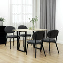 HOMCOM Set of 4 Sherpa Dining Chairs Boucle Kitchen Chairs