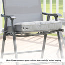 Outsunny 42 x 42cm Replacement Garden Seat Cushion Pad with Ties, Light Grey