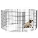 PawHut 8 Panel DIY Dog Pen With Door For Indoor/Outdoor Use, 76cm High