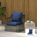 Outsunny Cushion Set with Seat & Back Pad, CUSHION ONLY, Dark Blue