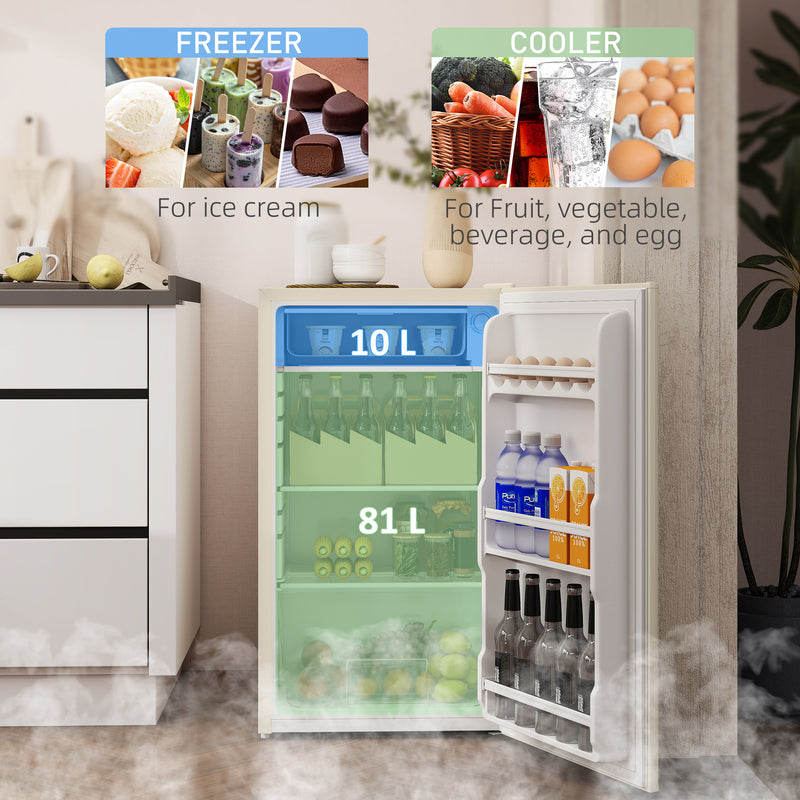 HOMCOM 91L Freestanding Under Counter Fridge