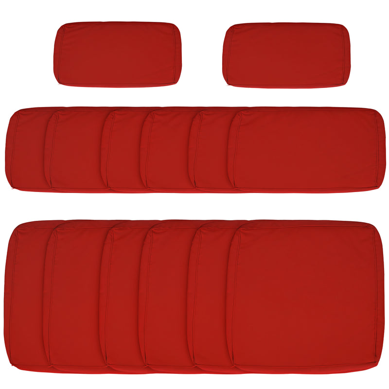Outsunny Garden Rattan Sofa Set Polyester Cover Replacement No Cushion