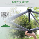 Outsunny 3 X 3(m) Pop Up Gazebo, Instant Shelter With 1-Button Push - Blue/Grey/Green/White