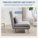 HOMCOM 2-in-1 Folding Sofa Bed With 5-level Adjustable Backrest, Grey