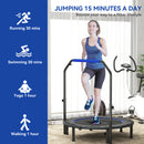 HOMCOM 40 Inch Foldable Mini Fitness Trampoline With Foam Handle