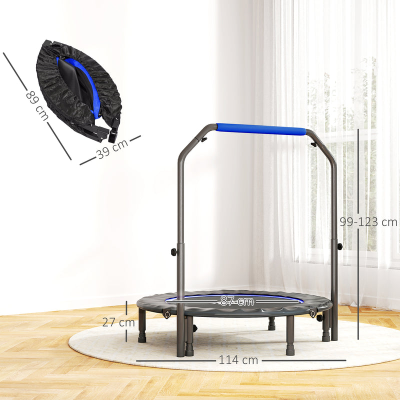 HOMCOM 40 Inch Foldable Mini Fitness Trampoline With Foam Handle