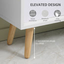 HOMCOM Freestanding 6 Cube Storage Cabinet Unit Bookcase W/ 3 Drawer White