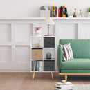 HOMCOM Freestanding 6 Cube Storage Cabinet Unit Bookcase W/ 3 Drawer White