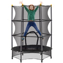 HOMCOM 4.6FT/75 Inch Kids Trampoline With Safety Enclosure, Indoor Outdoor