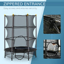 HOMCOM 4.6FT/75 Inch Kids Trampoline With Safety Enclosure, Indoor Outdoor