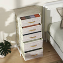 HOMCOM Fabric Chest of Drawers, 4 Drawer Dresser for Bedroom