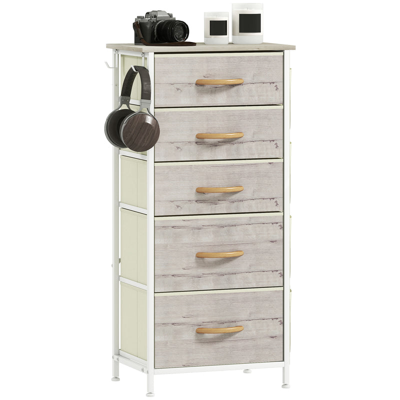 HOMCOM Fabric Chest of Drawers, 4 Drawer Dresser for Bedroom