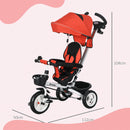 HOMCOM 6 In 1 Trike For Toddler 1-5 Years With Parent Handle