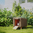 PawHut Rabbit Hutch Cover, Guinea Pig Hutch Cover for X-D2-0047, Brown