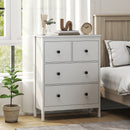 HOMCOM Modern Chest of Drawers, 4 Drawer Dresser for Bedroom, White