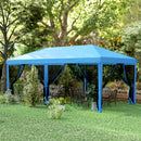 Outsunny 6 X 3(m) Pop Up Party Tent Canopy With 6 Removable Sidewalls