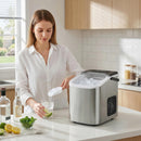 HOMCOM Ice Maker Machine Countertop, 9 Cubes Ready in 7 Mins, 12 KG in 24Hrs