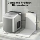 HOMCOM Ice Maker Machine Countertop, 9 Cubes Ready in 7 Mins, 12 KG in 24Hrs