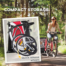 HOMCOM 2 Seat Child Bike Trailer, Baby Bicycle Trailer for 2 Kids, Red