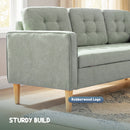 HOMCOM Modern 3 Seater Sofa with Hidden Storage and Rubber Wood Legs