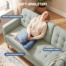 HOMCOM Modern 3 Seater Sofa with Hidden Storage and Rubber Wood Legs