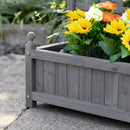 Outsunny Raised Garden Bed with Trellis Garden Planters Indoor Grey